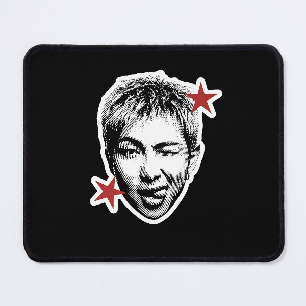 Item preview, BTS RM Red Stars Halftone Portrait designed and sold by camronrufuh.