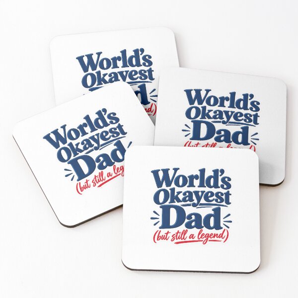 Item preview, World’s Okayest Dad Funny Father’s Day Gift designed and sold by Peak Pop Studio..