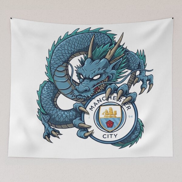 Item preview, Blue Dragon Football Emblem Mascot Art Graphic designed and sold by annaarthk.