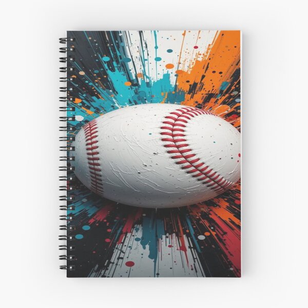 Item preview, The Explosive Impact of Baseball, Dynamic Baseball - Sports Art with Multicolored Paint Splashes designed and sold by RAYBIL.