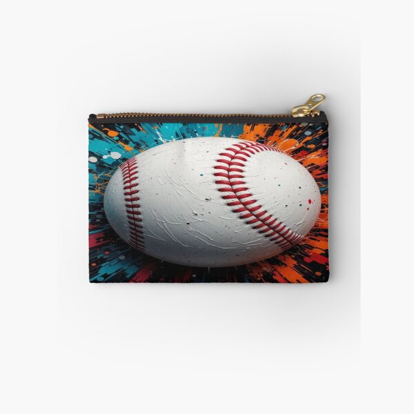 Item preview, The Explosive Impact of Baseball, Dynamic Baseball - Sports Art with Multicolored Paint Splashes designed and sold by RAYBIL.