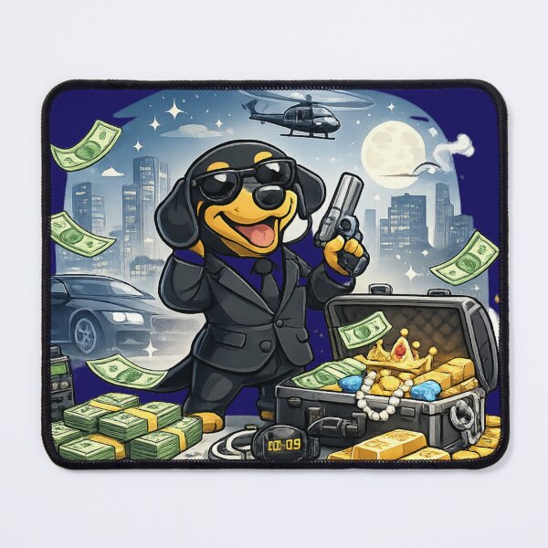 Item preview, Gangster dog with money and luxury designed and sold by NorthPeak Studio.