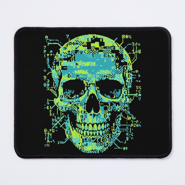 Item preview, ASCII Skull Glitch Art Pixel Code Hacker designed and sold by d247.