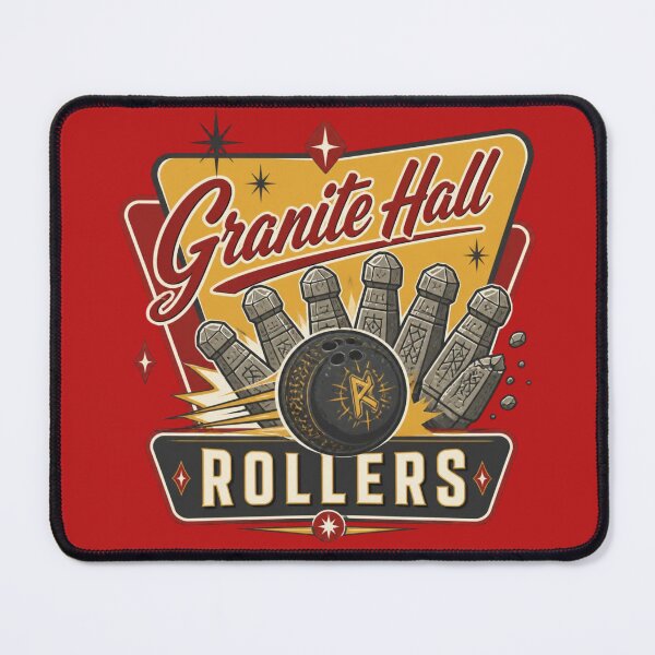 Item preview, Granite Hall Rollers - Vintage Bowling League Fantasy Sports RPG Meme designed and sold by Dice_Goblin_Studio.