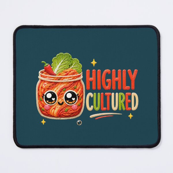 Item preview, Highly Cultured Cute Kimchi Kawaii Food Pun designed and sold by Liv Solara.