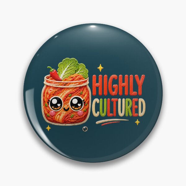Item preview, Highly Cultured Cute Kimchi Kawaii Food Pun designed and sold by Liv Solara.