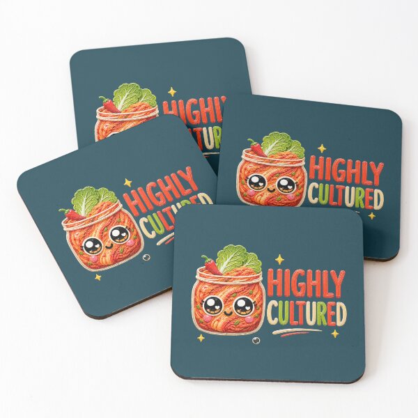 Item preview, Highly Cultured Cute Kimchi Kawaii Food Pun designed and sold by Liv Solara.