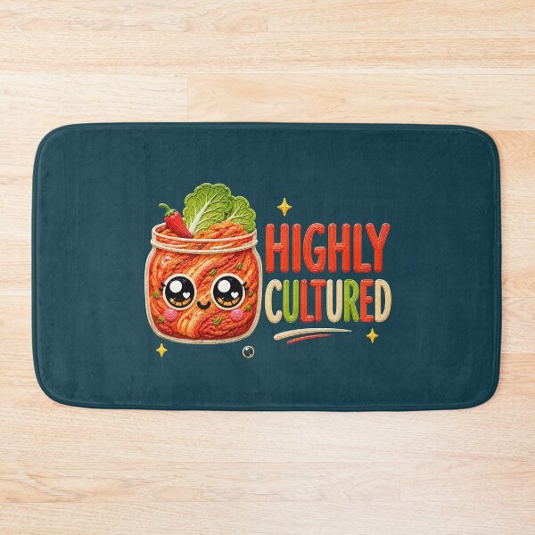 Item preview, Highly Cultured Cute Kimchi Kawaii Food Pun designed and sold by Liv Solara.