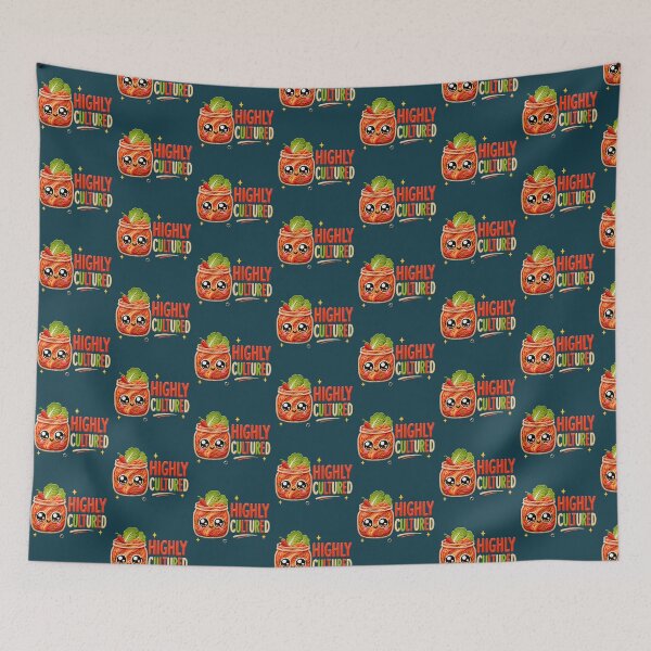 Item preview, Highly Cultured Cute Kimchi Kawaii Food Pun designed and sold by Liv Solara.