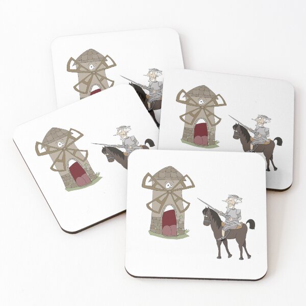 Item preview, Don Quixote vs Windmill Sticker | Absurd Epic Fail Humor Meme designed and sold by MyxaART.