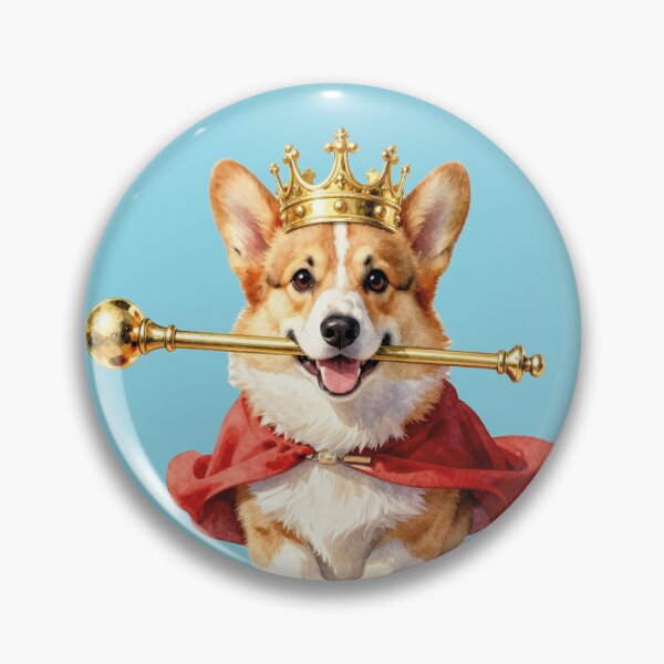 Item preview, Watercolor Royal Corgi Dog With Crown And Scepter designed and sold by WildArtIT.