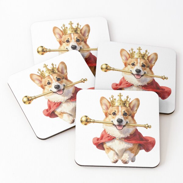 Item preview, Watercolor Royal Corgi Dog With Crown And Scepter designed and sold by WildArtIT.