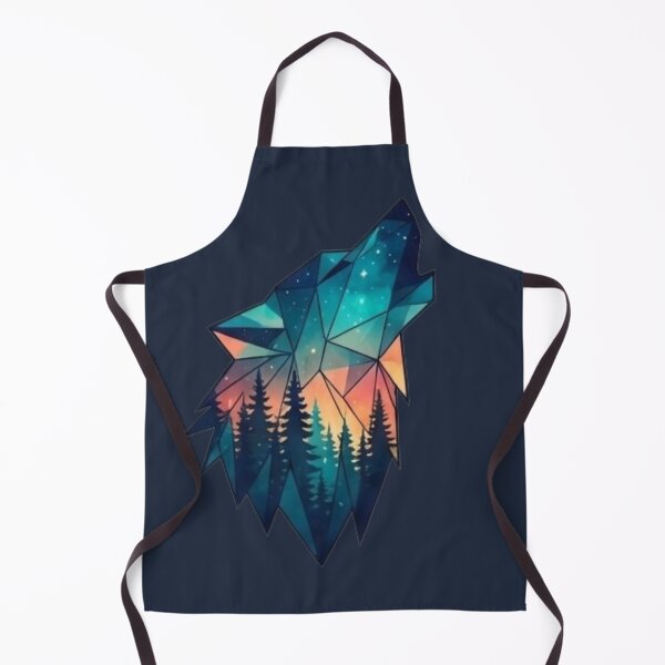 Item preview, Geometric Cosmic Wolf Howling at Stars designed and sold by FABIOLA1970.