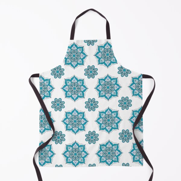 Item preview, Turquoise Thai Lotus Floral Pattern designed and sold by Mousy17.