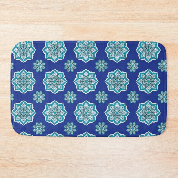 Item preview, Turquoise Thai Lotus Floral Pattern designed and sold by Mousy17.