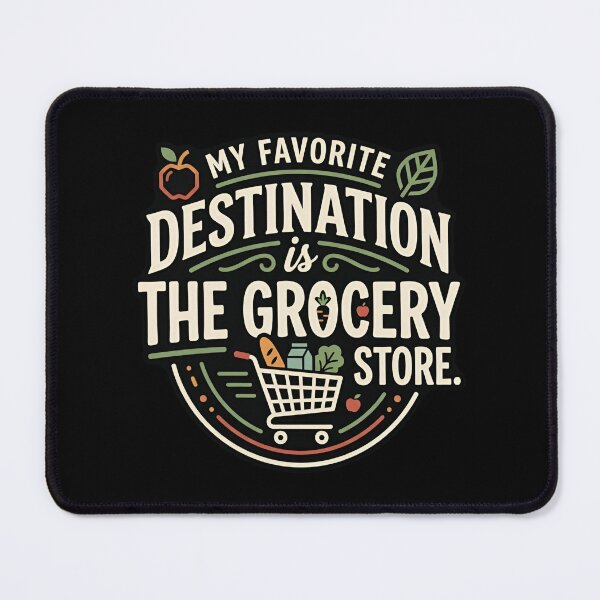 Item preview, My Favorite Destination Is The Grocery Store Foodie Humor designed and sold by DuckOddity.