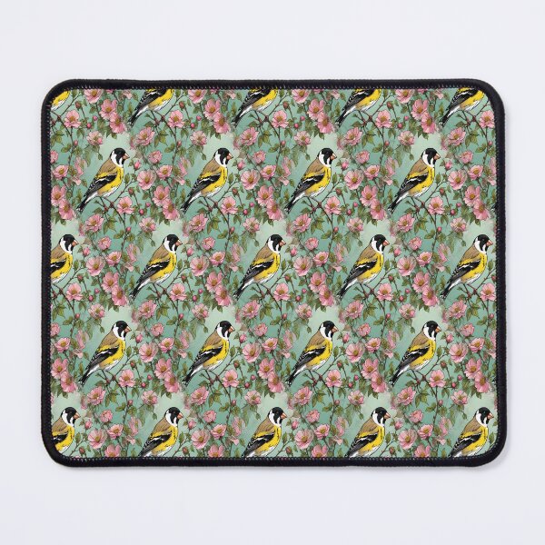 Item preview, Wild Roses And An Eastern Goldfinch Wild Bird designed and sold by taiche.
