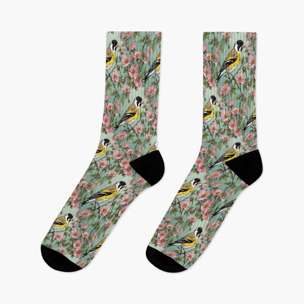 Item preview, Wild Roses And An Eastern Goldfinch Wild Bird designed and sold by taiche.