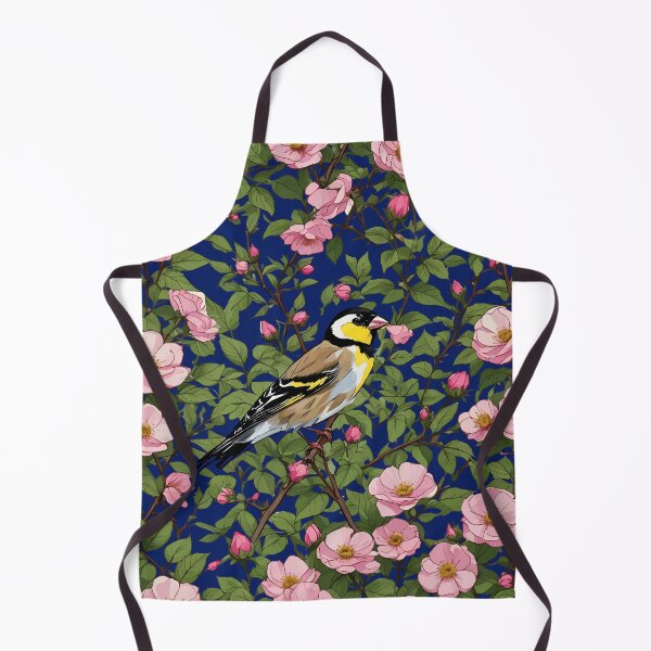Item preview, An Eastern Goldfinch Amongst Pink Colored Wild Roses designed and sold by taiche.