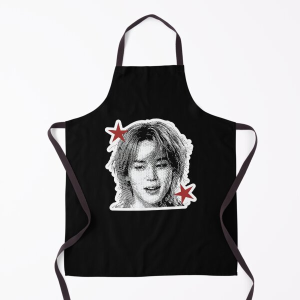 Item preview, BTS Jimin Red Stars Halftone Portrait designed and sold by camronrufuh.