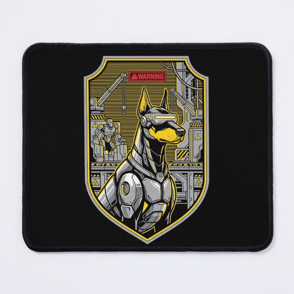 Item preview, Cyberpunk Doberman Mecha Cyborg Guard Dog Techwear Shield Aesthetic designed and sold by mood-draftsman.