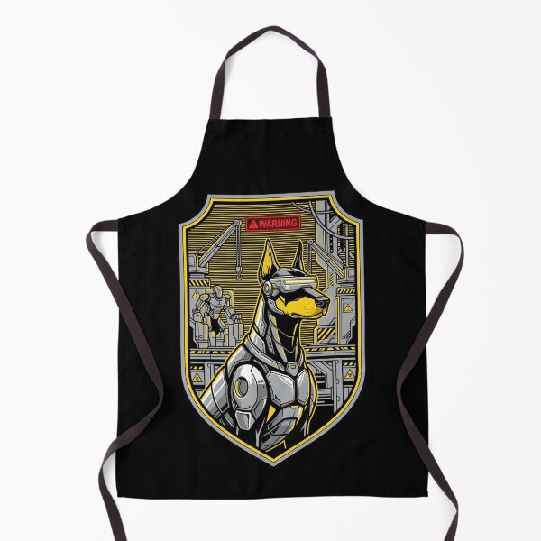 Item preview, Cyberpunk Doberman Mecha Cyborg Guard Dog Techwear Shield Aesthetic designed and sold by mood-draftsman.