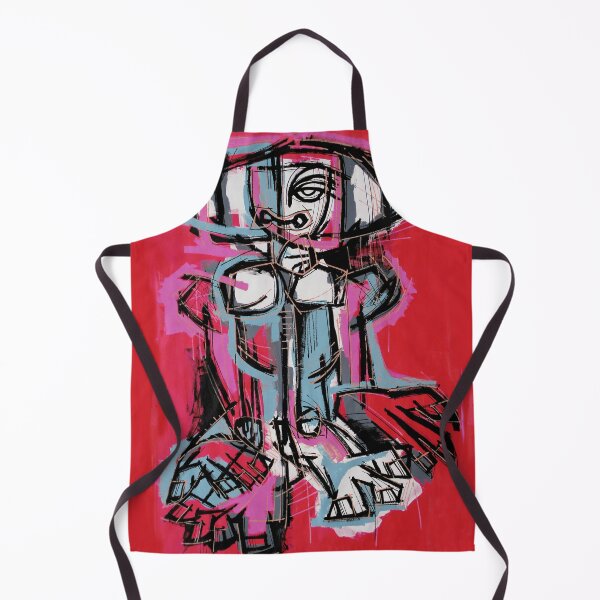 Item preview, Handmade Neo-Expressionist Totem Art - Cerulean Shield designed and sold by supernikol.