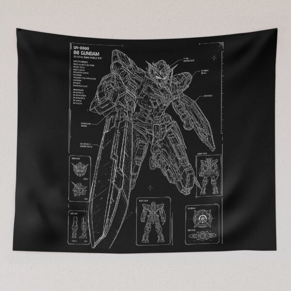 Item preview, Gundam Exia Blueprint – GN-001 Technical Mecha Schematic designed and sold by Dyan4.