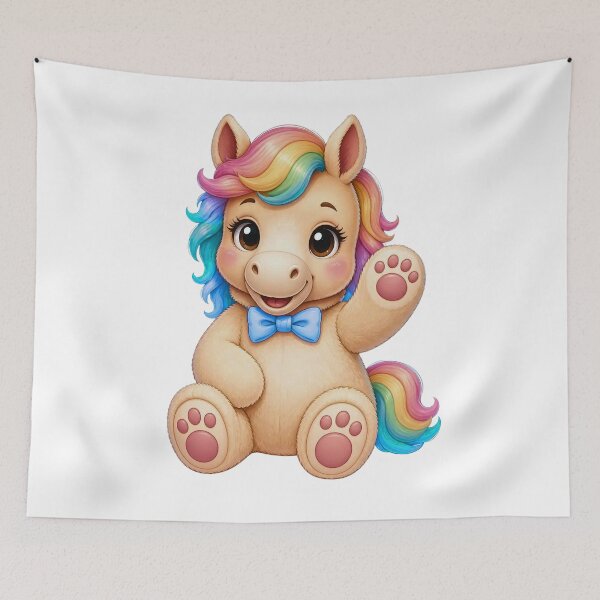Item preview, Cute Kawaii Horse Bear Plush Hybrid designed and sold by Mementoo.