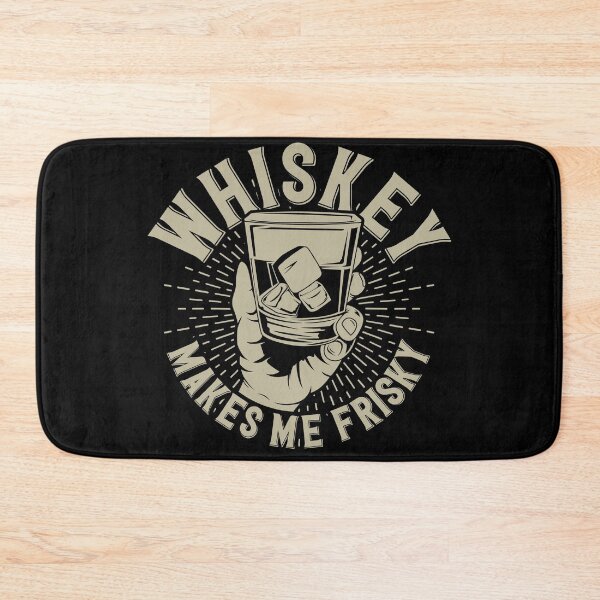 Item preview, Whiskey Makes Me Frisky Hand Holding Glass On The Rocks Vintage Graphic designed and sold by heedooppod.