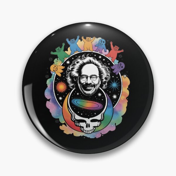 Item preview, Cosmic Jerry Garcia Skull Rainbow Bears Psychedelic Art Essential designed and sold by ZenithPrints51.