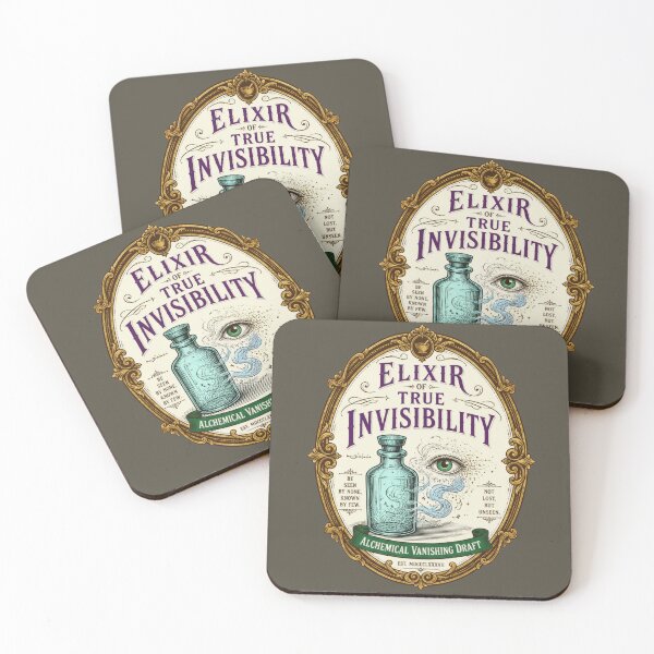 Item preview, Elixir of True Invisibility - Vintage Apothecary Label RPG Meme designed and sold by Dice_Goblin_Studio.