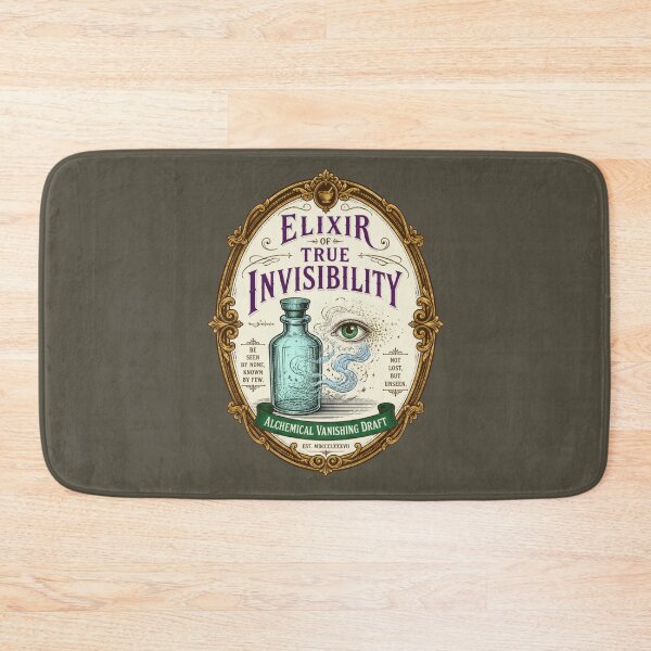 Item preview, Elixir of True Invisibility - Vintage Apothecary Label RPG Meme designed and sold by Dice_Goblin_Studio.