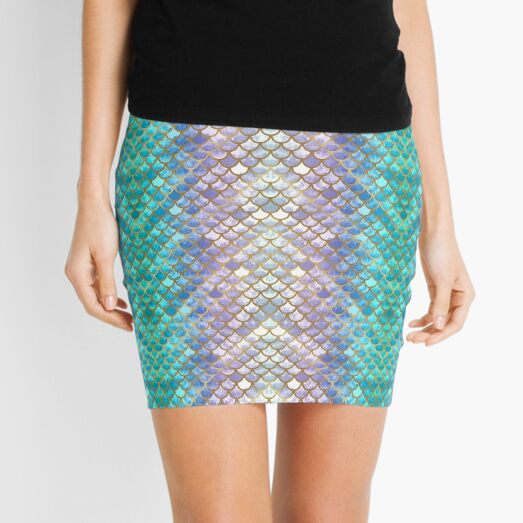Pretty Mermaid Scales 38 Mini Skirt