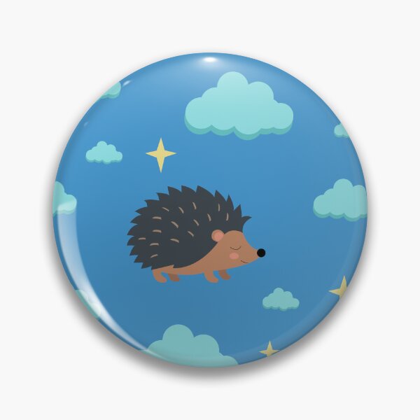 Item preview, Cute Hedgehog in the Clouds Night Sky Pattern designed and sold by ElenMart.