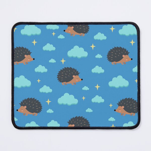Item preview, Cute Hedgehog in the Clouds Night Sky Pattern designed and sold by ElenMart.