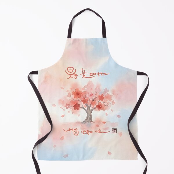 Item preview, Korean Calligraphy Artwork of a Blooming Tree and Positive Quote designed and sold by K-Brush.