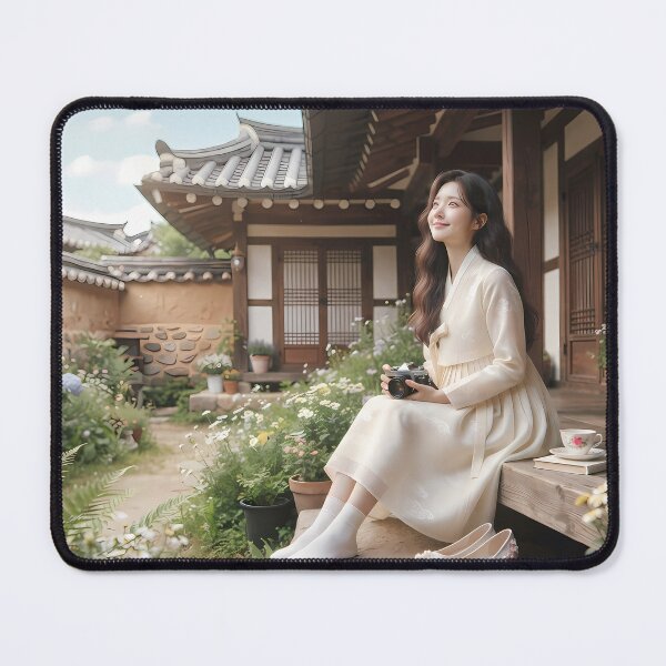 Item preview, Bukchon Hanok Serenity: Innocent Korean Girl with Film Camera & Modern Hanbok designed and sold by SOOstudio73.