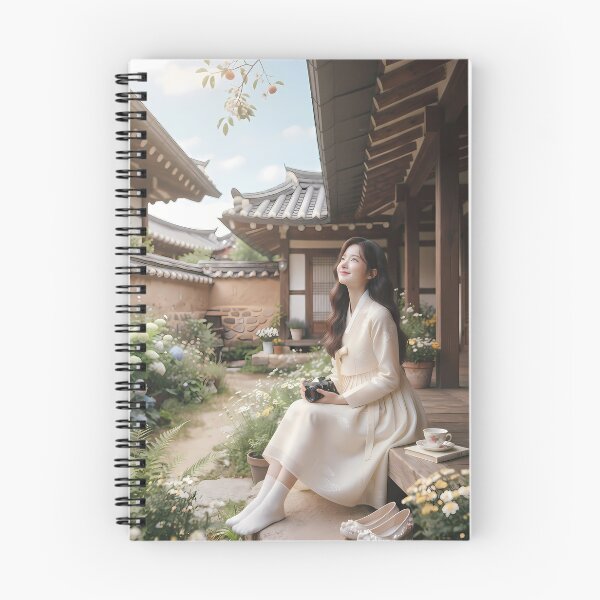 Item preview, Bukchon Hanok Serenity: Innocent Korean Girl with Film Camera & Modern Hanbok designed and sold by SOOstudio73.