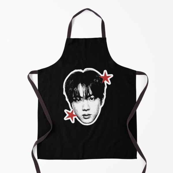Item preview, BTS Jin Red Stars Halftone Portrait designed and sold by camronrufuh.