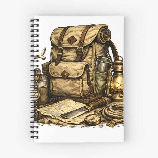 Item preview, Vintage Hiking Adventure Backpack designed and sold by CreativeMindsetLab.