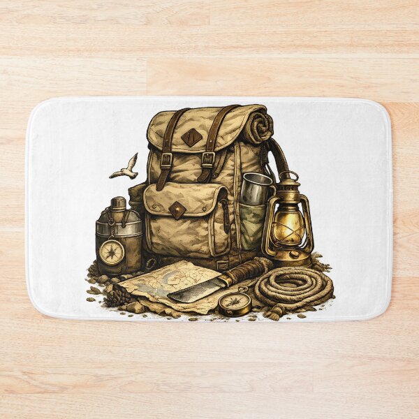 Item preview, Vintage Hiking Adventure Backpack designed and sold by CreativeMindsetLab.