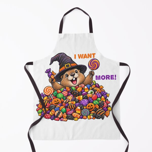 Item preview, I Want More – Cute Groundhog Halloween Candy Design designed and sold by Buli89.