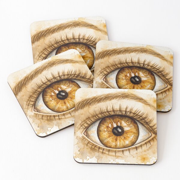 Item preview, Golden Honey Eye - Watercolor Eye Painting designed and sold by MAISON SYLVIE.