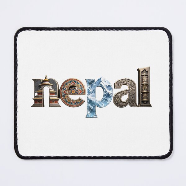 Item preview, Nepal Travel Typography – Himalayan Culture & Mountain Heritage designed and sold by VladisWorld.