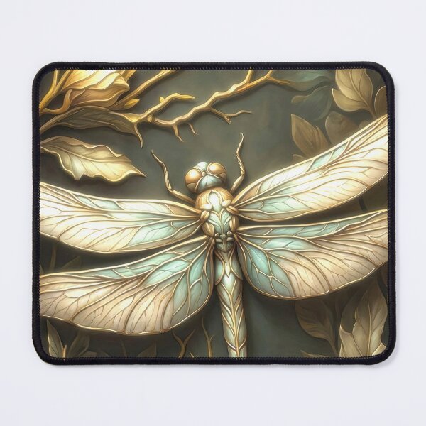 Item preview, Vintage Art Nouveau Golden Dragonfly  designed and sold by Frackxion.
