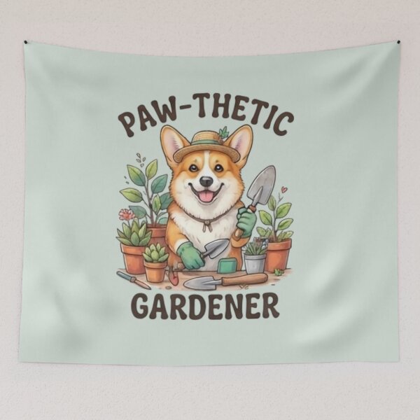 Item preview, Funny Corgi Gardening Plant Lover Pun Design designed and sold by FABIOLA1970.