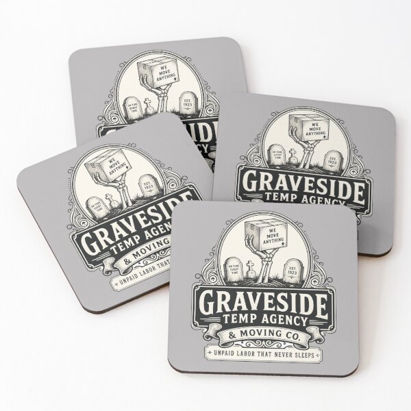 Item preview, Graveside Temp Agency and Moving Co - Necromancer DND RPG Meme designed and sold by Dice_Goblin_Studio.