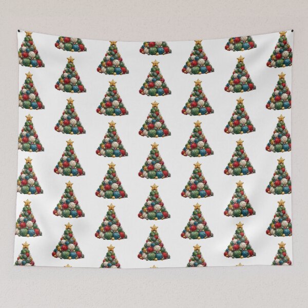 Item preview, Cozy Christmas Tree Made From Colorful Yarn Balls designed and sold by Wilcox PhotoArt.