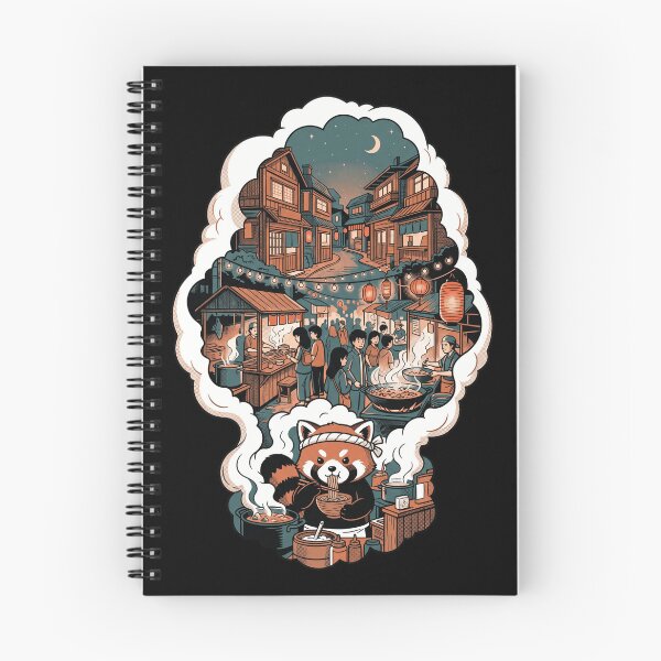 Item preview, Red Panda Ramen Chef Japanese Night Market Yatai Street Food Aesthetic designed and sold by mood-draftsman.